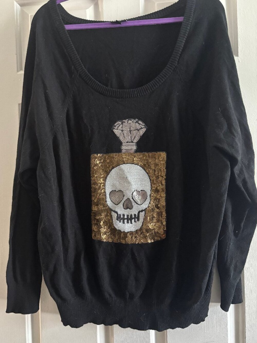 Skull Perfume Sweater from Torrid